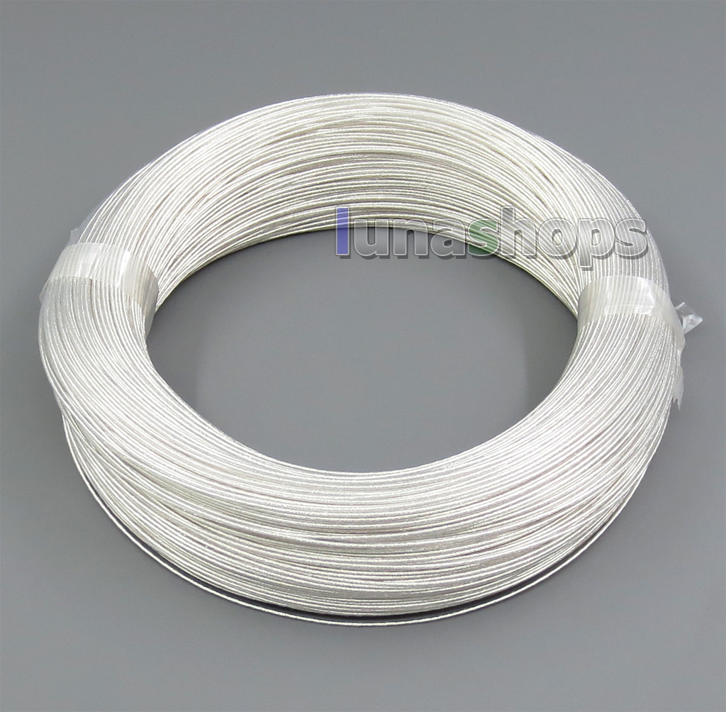 200m 26AWG Ag99.9% Acrolink Pure Silver +7N OCC Copper Signal Wire Cable 65/0.05mm2 Dia:0.85mm For DIY