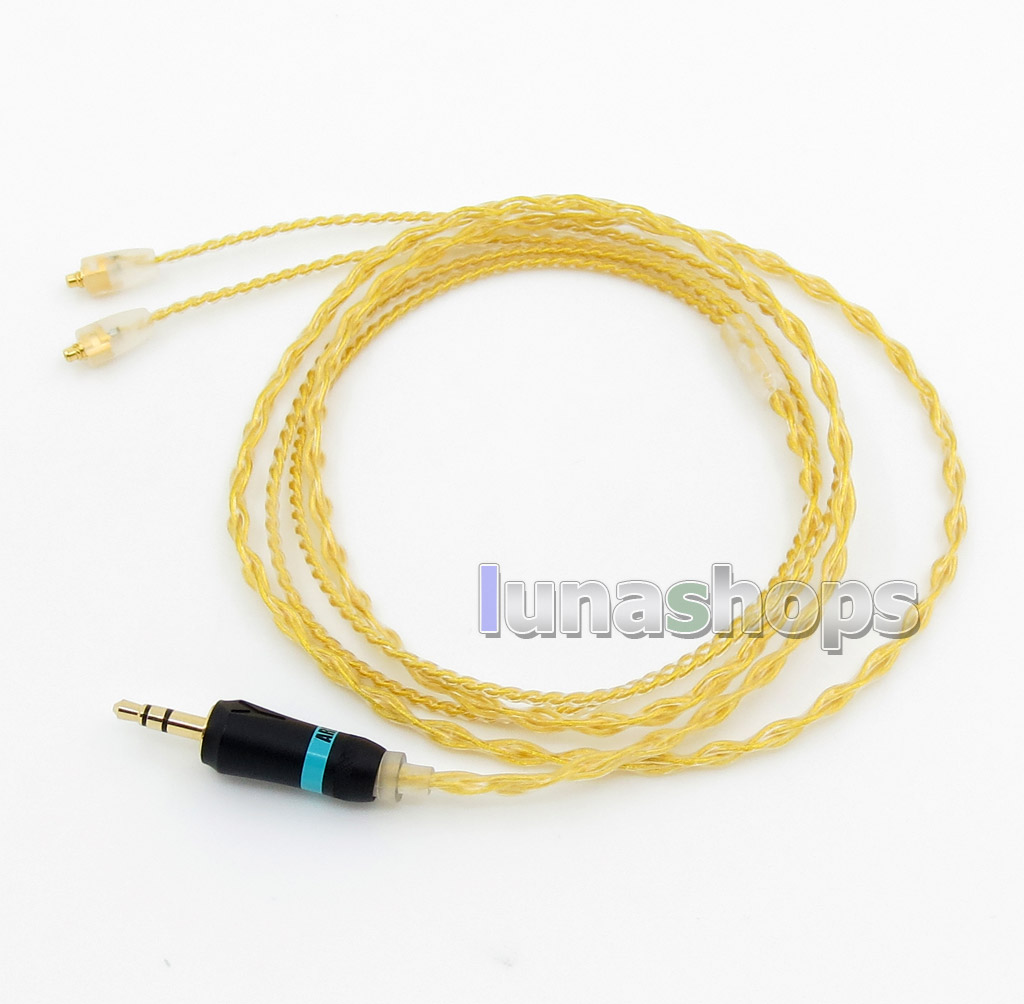 6N OCC Gold Plated MMCX Cable For Shure SE215 SE315 SE425 SE535 SE846 Headphone  Earphone
