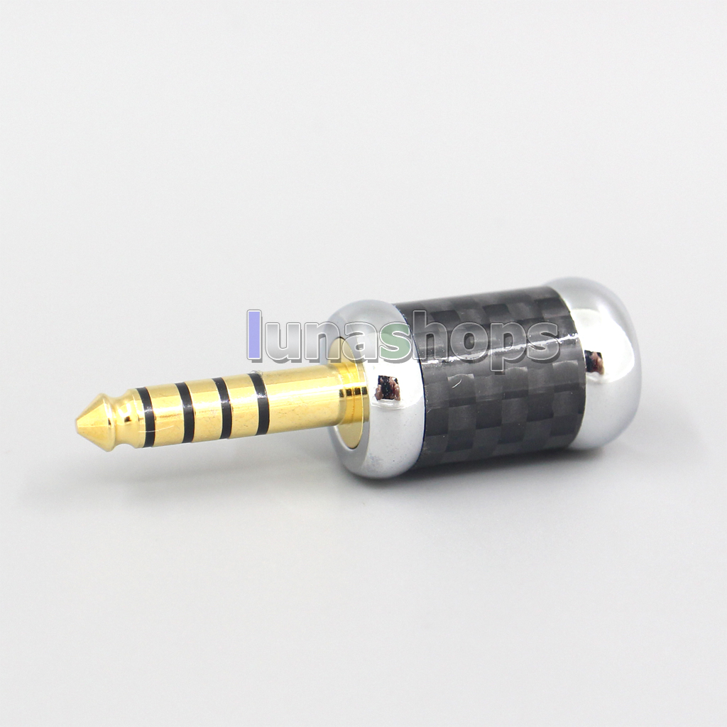 High Quality Stainless Steel Gold/Rhodium Plated 4.4mm Balanced Male Adapter Plug 7mm Tailed Hole