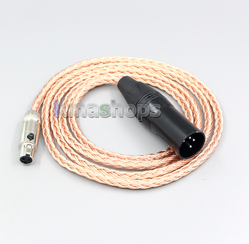 XLR 3 4 Pole 6.5mm 16 Core 7N OCC Earphone Cable For AKG Q701 K702 K271 K272 K240 K141 K712 K181 K267 K712 Headphone