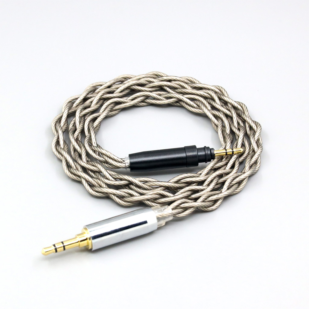 99% Pure Silver + Graphene Silver Plated Shield Earphone Cable For Shure SRH440A SRH840A Headphone
