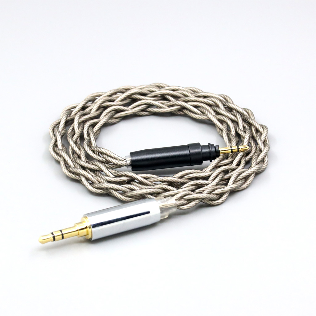 99% Pure Silver + Graphene Silver Plated Shield Earphone Cable For Shure SRH440A SRH840A Headphone