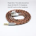99% 24k Gold 7n Pure Silver Graphene Shield Earphone Cable For Abyss AB 1266 Phi TC Dual Mini xlr 3 pin head(amame)