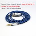 99% Pure Silver OCC Graphene Alloy Full Sleeved Earphone Cable For Abyss AB 1266 Phi TC Dual Mini xlr 3 pin head(amame)