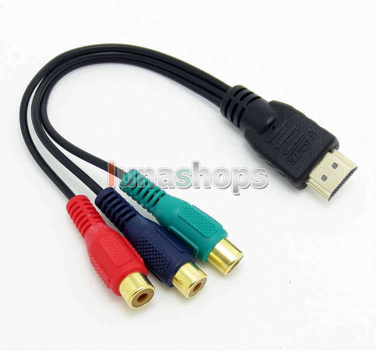 USD$5.00 - HDMI TO 3-RCA AV AUDIO VIDEO COMPONENT CONVERT CABLE MM -  lunashops online shop